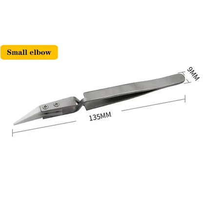 1/3 Pcs Precision Ceramic Straight Tip Soldering Tweezers Anti-Static Reverse Acid Resistant Electronic Repairing Tool