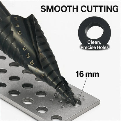 HSS Cobalt Step Drill Bit 4-32mm Spiral Cone Bit Triangle Shank Metal Wood Drilling Reamer High Speed Steel DIY Tool