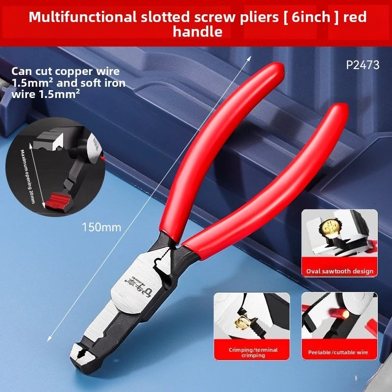 Industrial Grade Multifunctional Sliding Tooth Screw Pliers - Imported Water Pipe Maintenance Hardware Tool