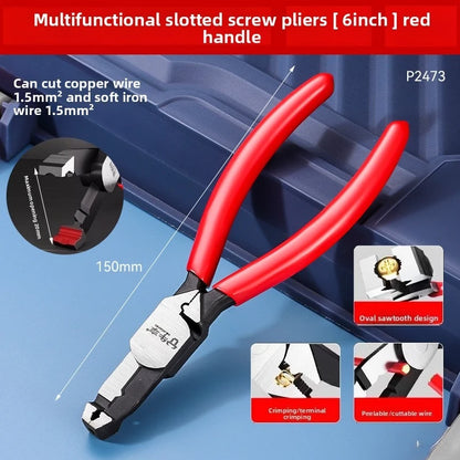 Industrial Grade Multifunctional Sliding Tooth Screw Pliers - Imported Water Pipe Maintenance Hardware Tool