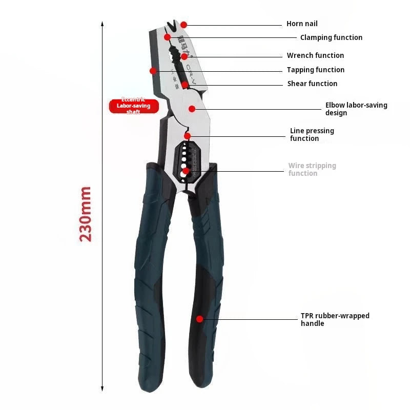 Elbow Heavy Duty Industrial Multifunctional Wire Cutter Wire Strippers Nail Removal Tool Special Tools for Construction Workers