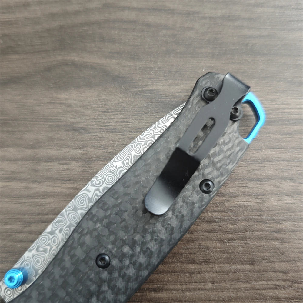Lightweight High-performance Folding Knife Damascus Steel Blade + Carbon Fiber Non-slip Handle EDC Rock Climbing Camping Tool
