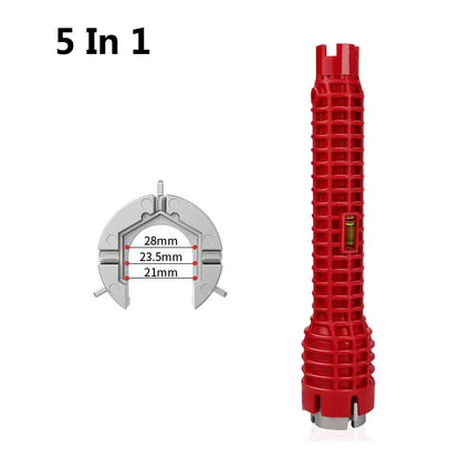 8 In 1 Flume Magic Wrench Sink Faucet Plumbing Tools Magic Wrench 8 in 1 Multifunctional English Key Repair Plumbing Wrench Tool
