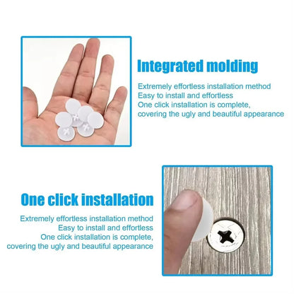 100 Pcs/bag Plastic Nuts Bolts Covers Exterior Protective Caps Practical Self-tapping Screws Decor Cover Furniture Hardware