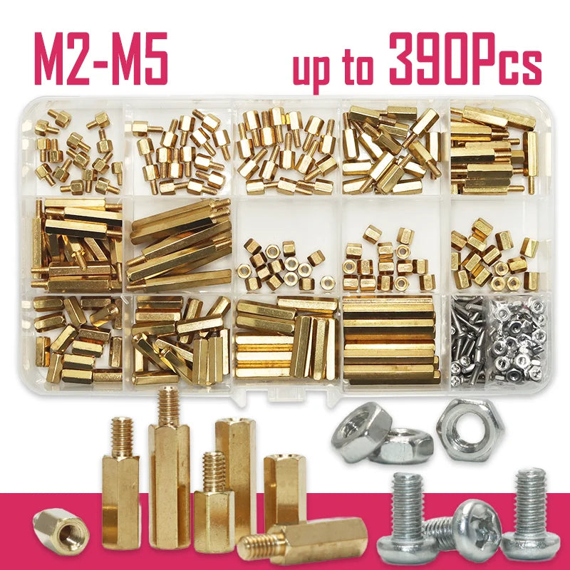 Brass M2 M2.5 M3 M4 PCB Standoffs Kit