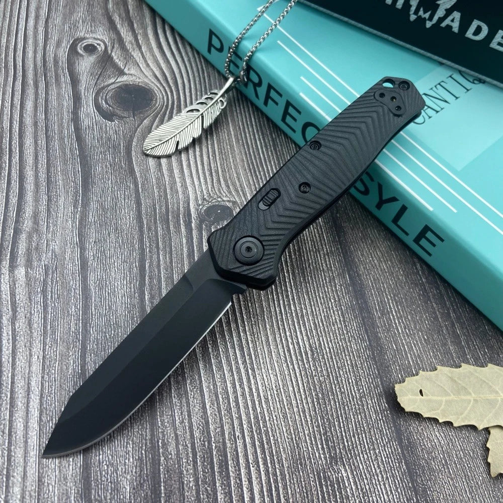 8551 Folding Knife, 3.30-inch S90V Blade, Nylon Woven Handle—EDC, Hiking, Adventure, Cutting, Multi-Purpose, Trekking Tool, Gift, Pocket Jungle Outdoor Knife