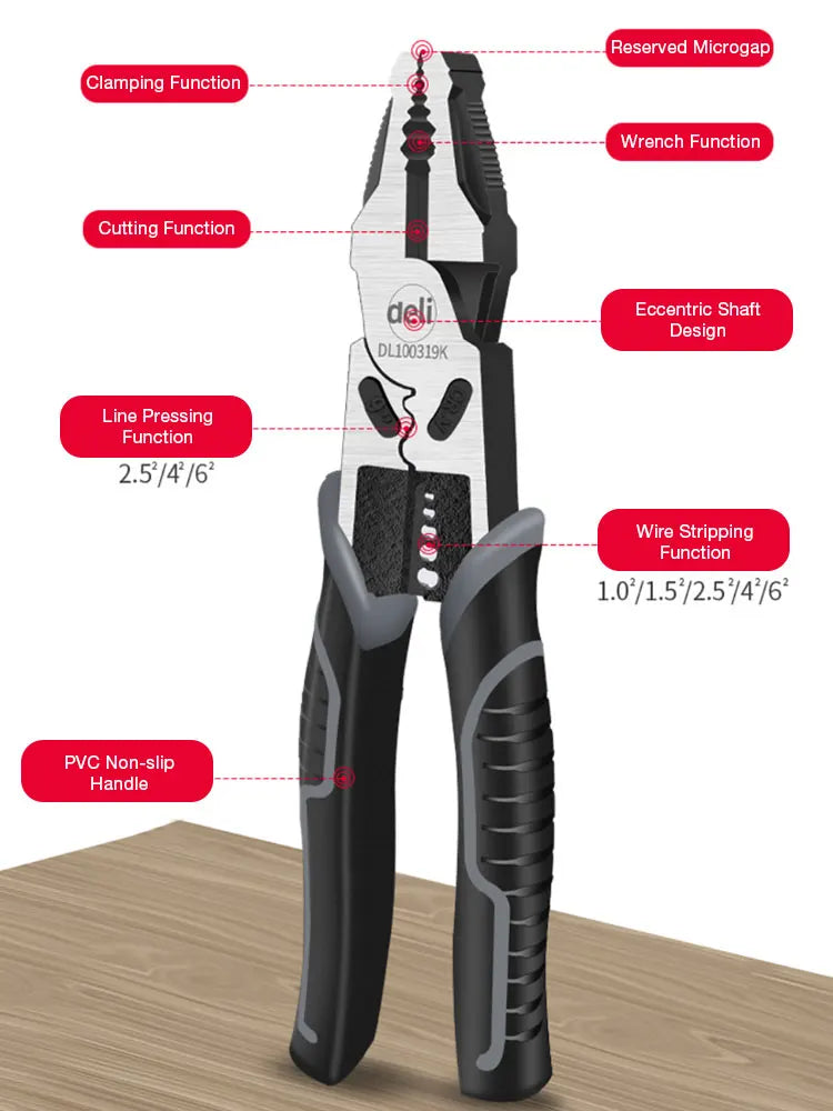 Multi-Functional Pliers Set 6-9 Inch Wire Cutter Needle Nose
