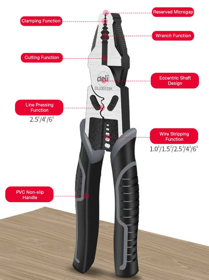 Multi-Functional Pliers Set 6-9 Inch Wire Cutter Needle Nose