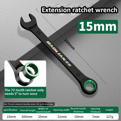 Dual-Purpose Wrench Fast Plum Blossom Ratchet Wrench Industrial Grade 72 Tooth Labor-Saving, Fast and Durable Dual-use Wrench
