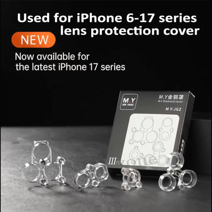 Mr Yang 4PCS Diamond Cover Phone Lens Dust Cover For iPhone 6 - 17PM Universal Model Mobile Phone Repair Anti-Dust Cover Tool