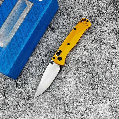 533BK-2 Mini Bugout Folding Knife D2 Blade Aluminum Outdoor Camping and Home Use Multi-functional Knife Practical Cutting Knife