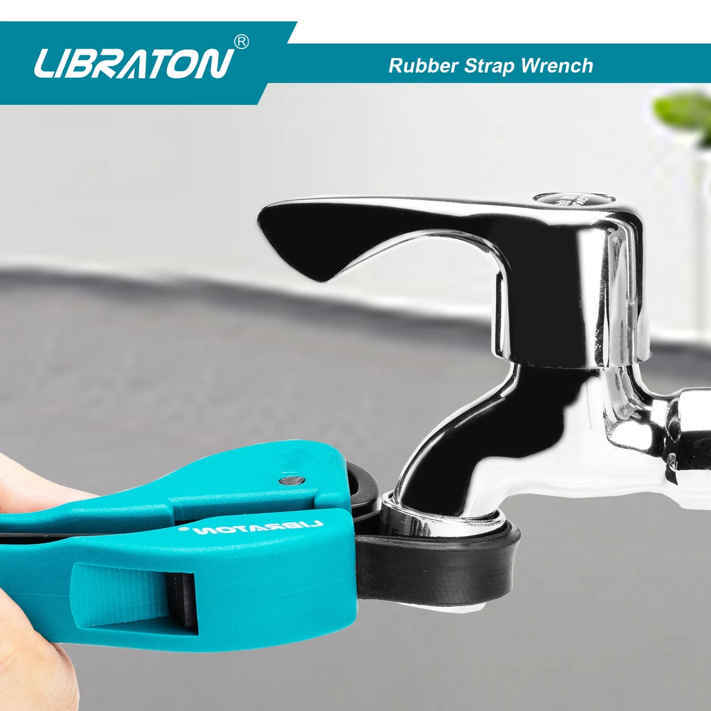 LIBRATON 1PC Multifunctional Belt Wrench Adjustable Rubber Strap Jar Wrench Tool Opener Wrench Cartridge Pipe Oil Filter Tool