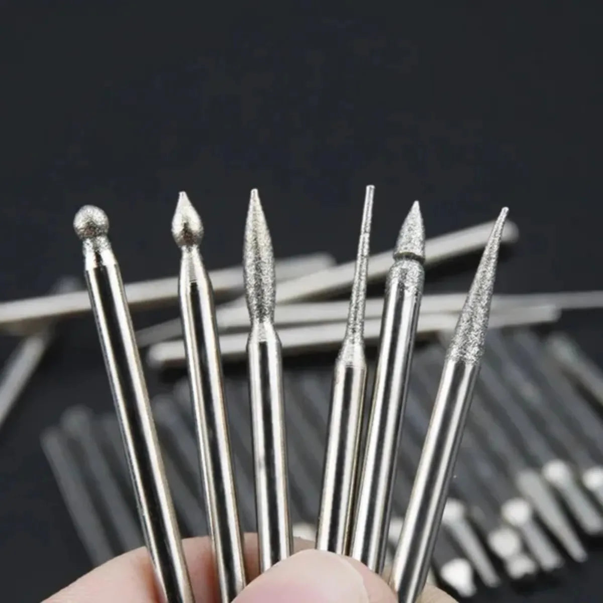 30pcs Diamond Drill Bits Set Stone Carving Rotary Tool Bits for Glass Ceramic Jewelry