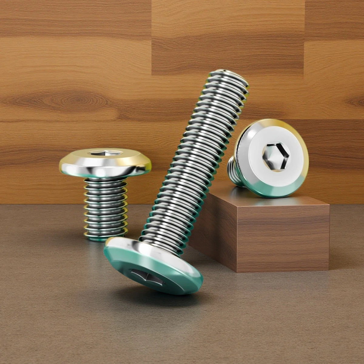 304 Stainless Steel Flat Head Hex Socket Furniture Screws M4 M5 M6 M8 Rivet Connector Bolt Allen Head Joint Bolt for Bed Cabinet