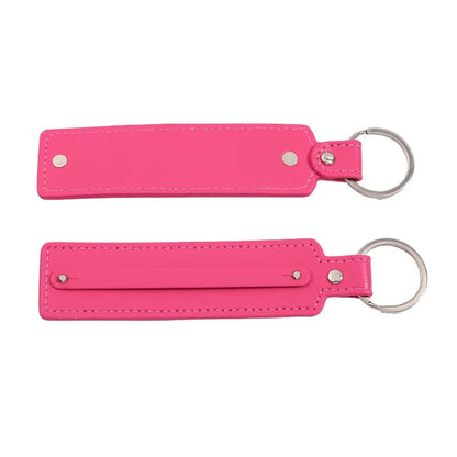 50pcs/lot PU Leather Keychain with 8mm Slide Bar Keyrings Key Holder Fit for 8mm DIY Slide Charms