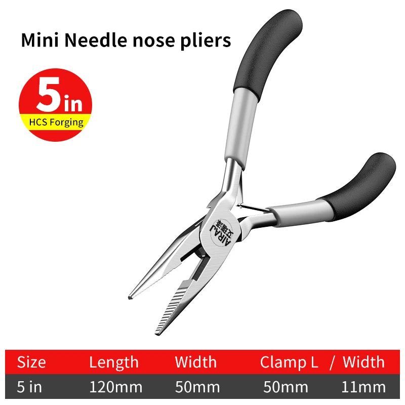 Mini Pliers Diagonal Pliers Round Bent Needle Nose Cutter Handcraft Beading Insulated Plier for DIY Small Jewelry Pliers Tools