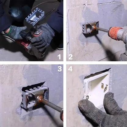 SDS plus Square Hole Opener Rotary Hammer Fast Wall Puncher for Electrical Box Installation Slotting Socket Tool