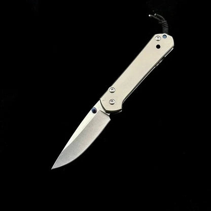 Titanium Alloy Folding Knife Hardened D2 Steel Blade Vehicle Window Breaker Rescue Tool Hiking Equipment Field Survival Knife