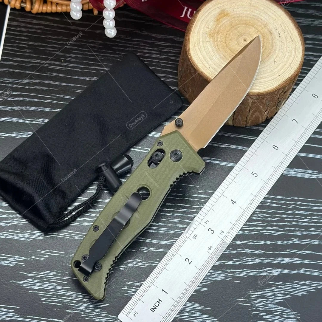 BM 273 & 940 EDC Folding Knife with High-Quality Non-Slip G10 Handle - Portable Camping Outdoor Cutting Tool, Excellent Collectible Gift