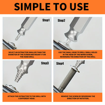 5pcs Broken Screw Extractor Set HSS Screw Extractor Drill Bit Damaged Bolt Remover Tool Kit