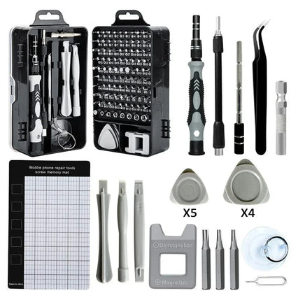 115-in-one Cross-border Watch, Computer and Mobile Phone Disassembly and Repair Hardware Tools Screwdriver Set Tool Kit Tool Set
