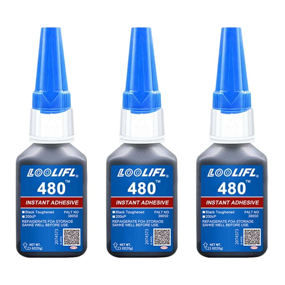 20g 480 Black Adhesive Is Suitable for Repairing Car Tires, Bumpers, and Plastic Parts. It Is a Universal High-Quality Adhesive