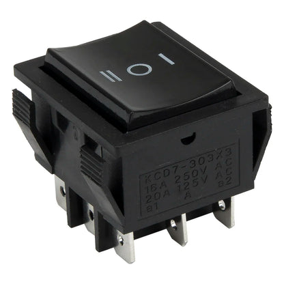 KCD7-303 perforate 28 x 31 mm 9 pin ON - OFF - ON boat rocker switch power switch