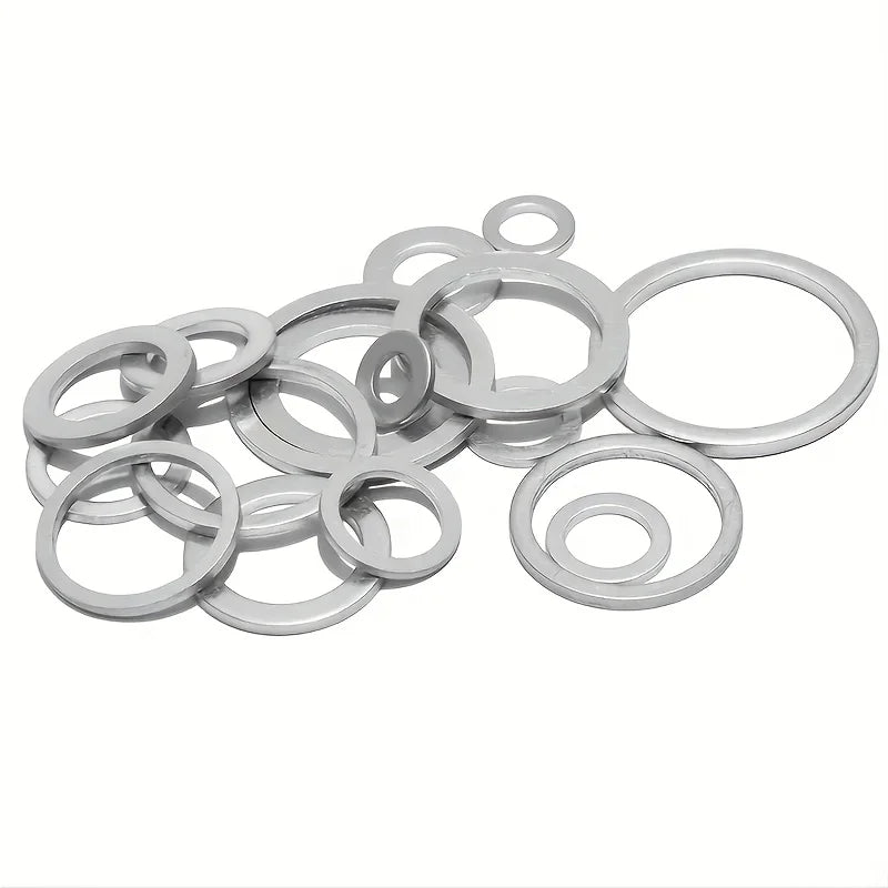 200-Piece Drain Plug Gasket Set, 7 Sizes Aluminum Crush Washer Combination Set, Automotive, Crush Washer Oil Drain Plug M6 M8 M10 M12 M14 M16
