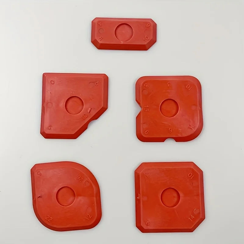 5pcs Silicone Caulking Tool Kit Joint Sealant Spreader Spatula Scraper for Tile Window Grout Edge Removal Kitchen Construction T