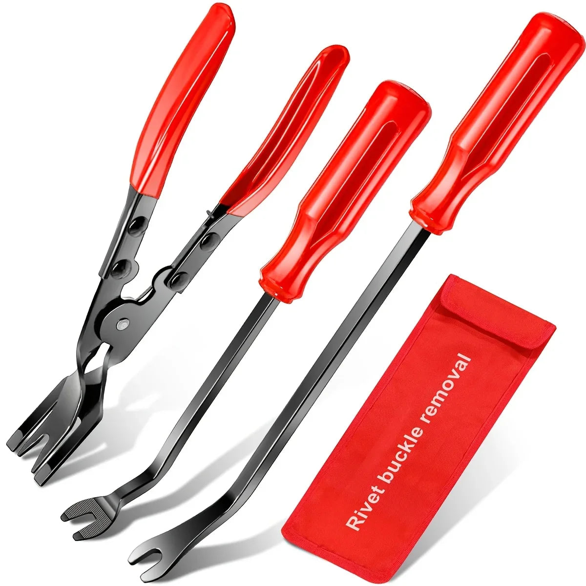 4Pcs Car Clip Pliers Set Fastener Removal Tool, Auto Trim Removal Tool Kit Pry Tool Set Car Door Panel Dashboard Repair Kit.