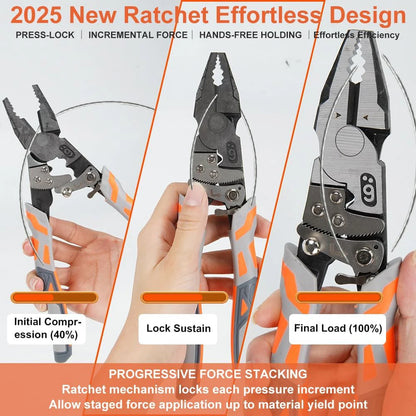 Wire Pliers  Industrial Grade Preferred Pliers, Durable Chromium Vanadium Steel, Suitable for Wire Cutting, Screwdriver, Etc