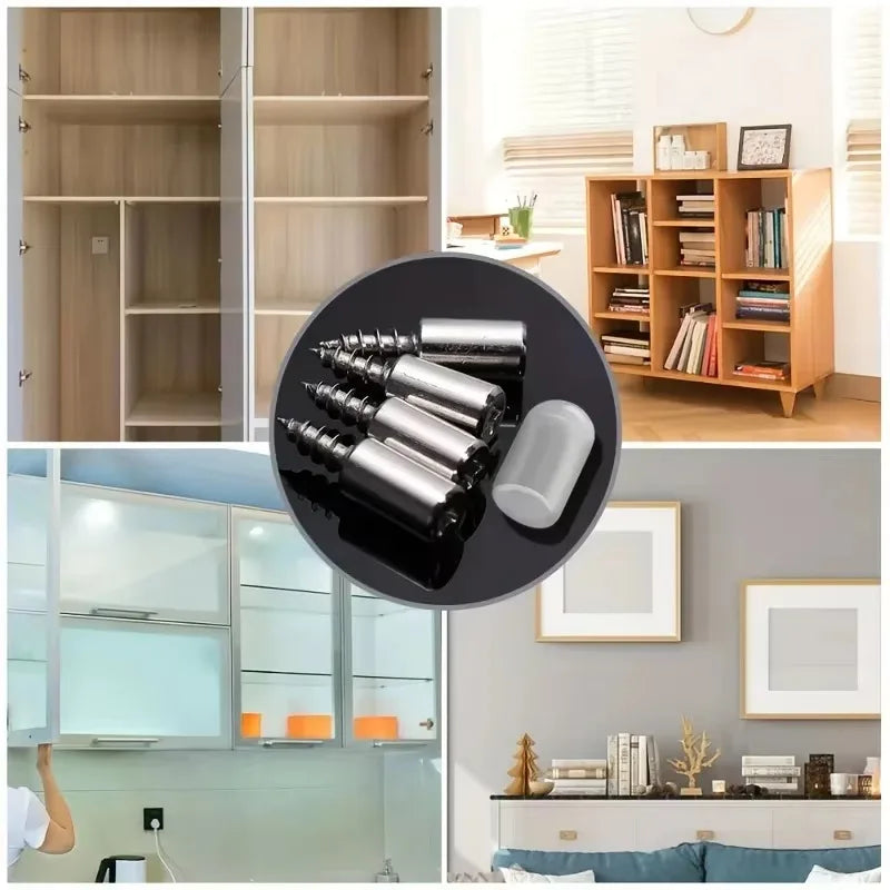 10/20Set Self-tapping Screws Cabinet Laminate Support Laminate Holder Screw Self Tapping Integrated Screw Cabinet Shelf Holder