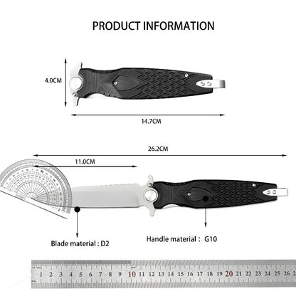 High Hardness Stainless Steel D2 Folding Knife with G10 Handle Suitable for Outdoor Camping, Hiking, Daily Emergency Carrying, Practical Cutting Knife, Fishing Knife, Exploration Series Tools, Men's Gift.