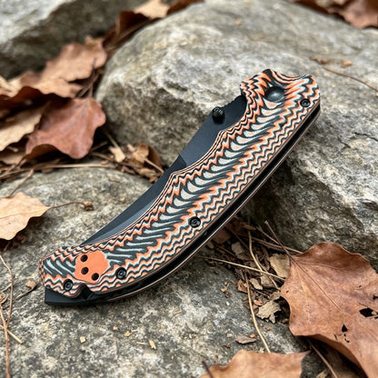 865 High Hardness Folding Knife G10 Handle Outdoor Hiking Wilderness Exploration Camping Cooking Barbecue Multi Functional Wear Resistant Practical Tool
