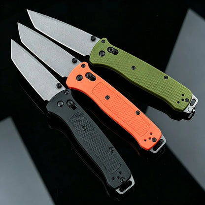 BM 537 EDC Outdoor Lightweight Folding Knife High Hardness Camping Fishing Knife Wilderness Adventure Climbing Portable Tools Backpacking Trekking Perfect Gear Nylon Fiber Handle Gift