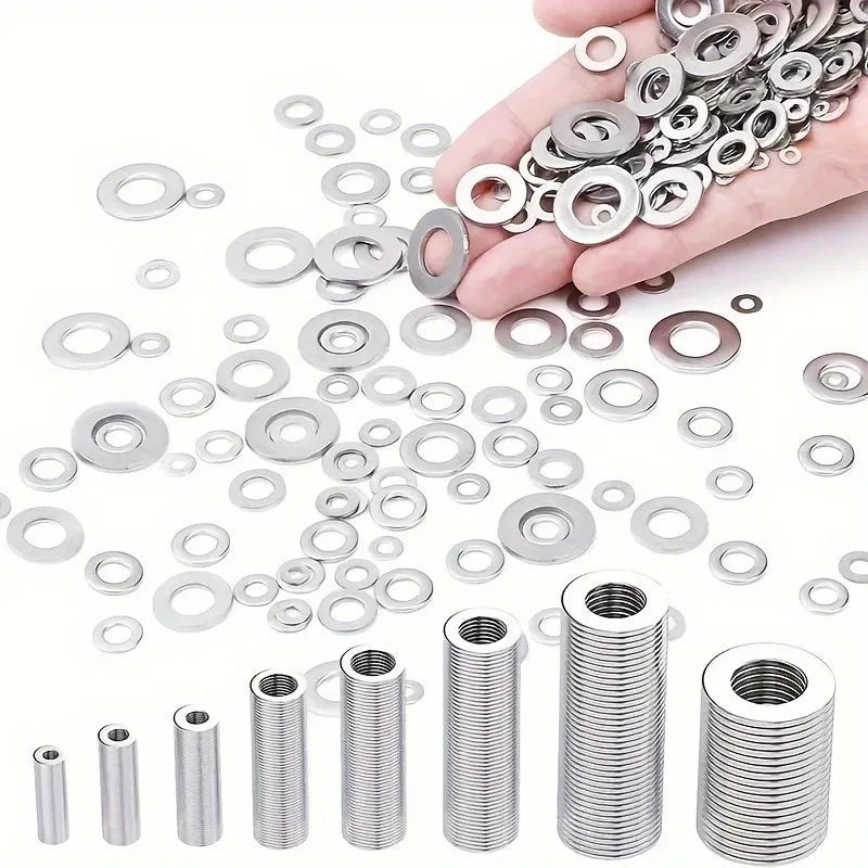 580pcs flat washer set screw fastener accessories M2-M12 suitable for home and industrial use