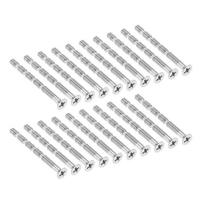 20 or 10pcs M4 Door Handle Fixing Screw Bolts Snap Off Cuttable Connecting Screws for Door Knob Handle Locks Hardware 45mm-110mm