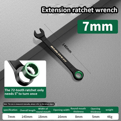 Dual-Purpose Wrench Fast Plum Blossom Ratchet Wrench Industrial Grade 72 Tooth Labor-Saving, Fast and Durable Dual-use Wrench