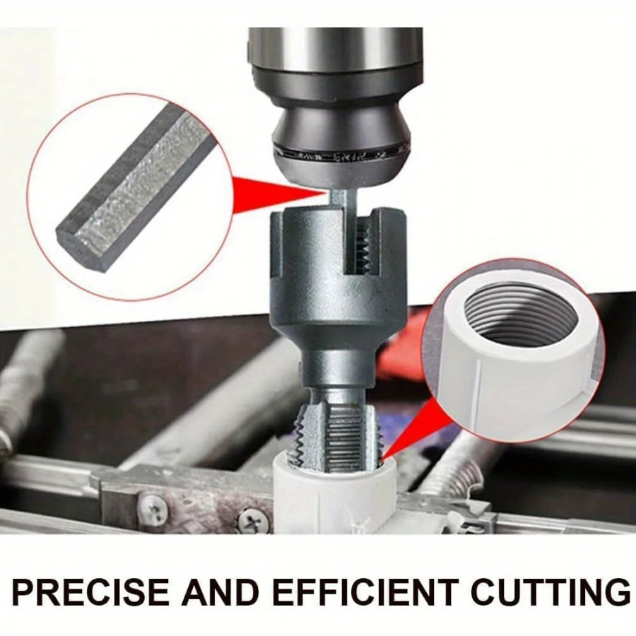 New Integrated Interior and Exterior Water Pipe Threading Tool 4 Points 6 Points Universal Electric Drill Threading Tool