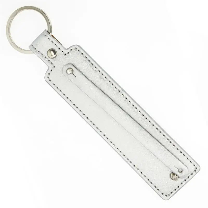 50pcs/lot PU Leather Keychain with 8mm Slide Bar Keyrings Key Holder Fit for 8mm DIY Slide Charms