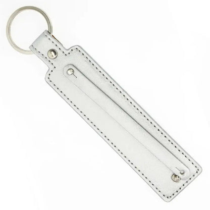 50pcs/lot PU Leather Keychain with 8mm Slide Bar Keyrings Key Holder Fit for 8mm DIY Slide Charms