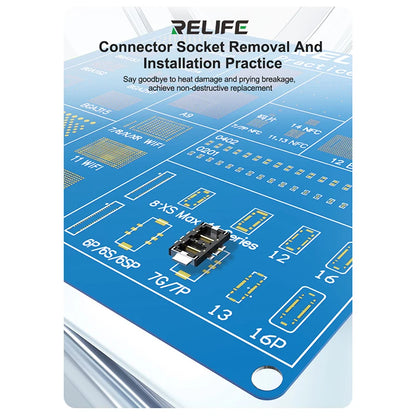 RELIFE RL-044R Welding Test Practice Board Connector Socket Removal and Installation Practice for Phone Repair Tools