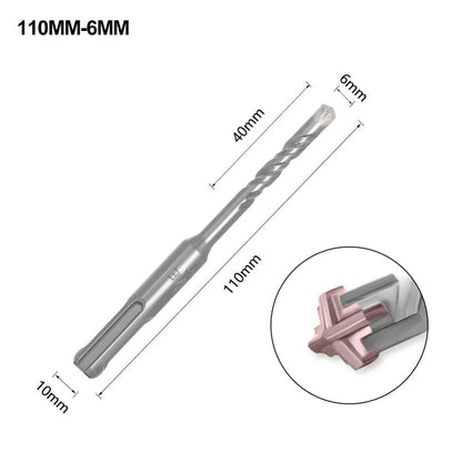 1Pcs 5/6/7/8/10/12mm Concrete SDS Plus Drill Bit 110mm 160mm Cross Tips Electric Hammer Drill Bit 4 Cutters Round Shank