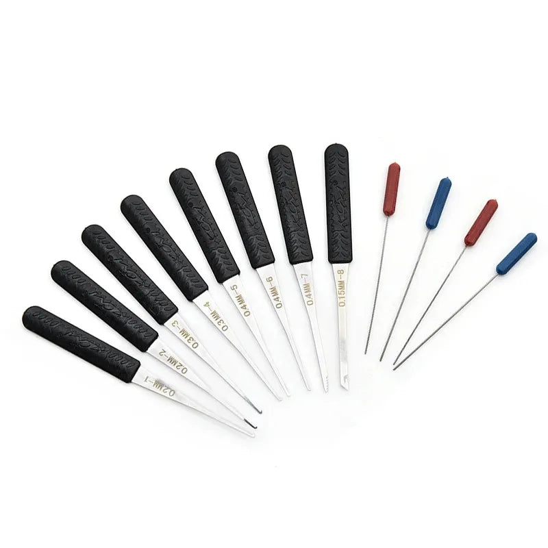 10/12PCS Lock Pick Set Locksmith Extractor Tools Broken Key Auto Extractor Remove Hooks Stainless Steel DIY Hand Tools Hardware