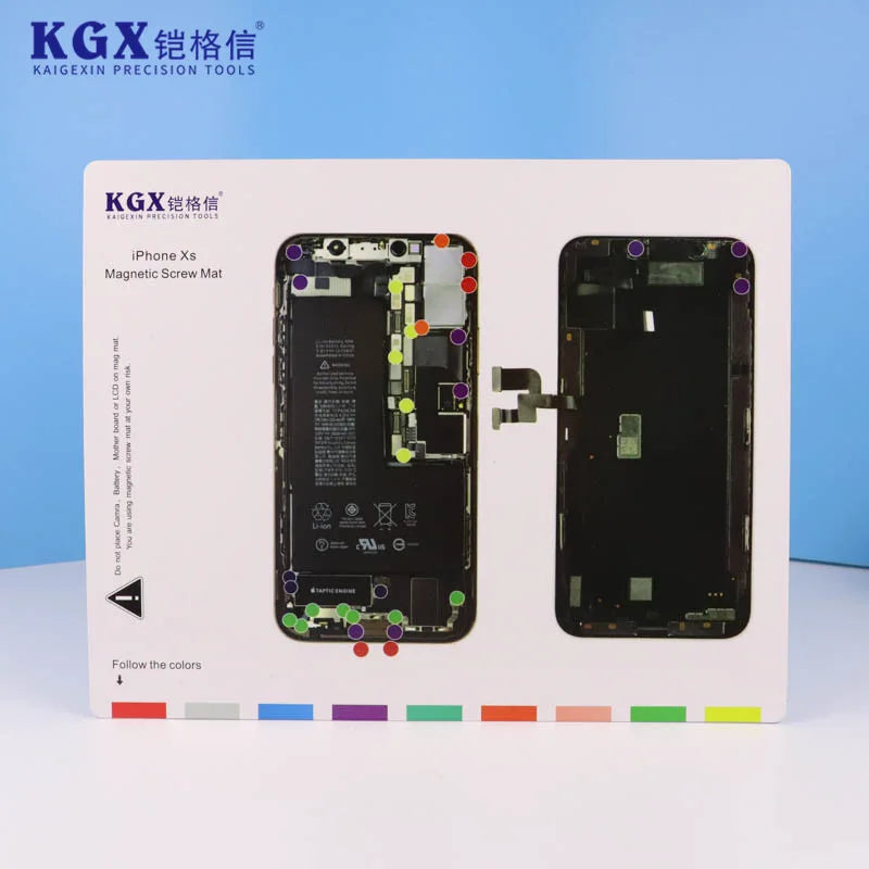 KGX Screw Storage Magnetic Pad Screw Memory Mat For iP X-15 ProMax Storage Screw Memory Positioning Maintenance Work Pad