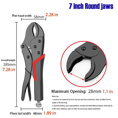 Heavy Duty Locking Pliers Multi-Function Pipe Wrench Strong Clamp for Woodworking Automotive Plumbing Repair Universal Hand Tool
