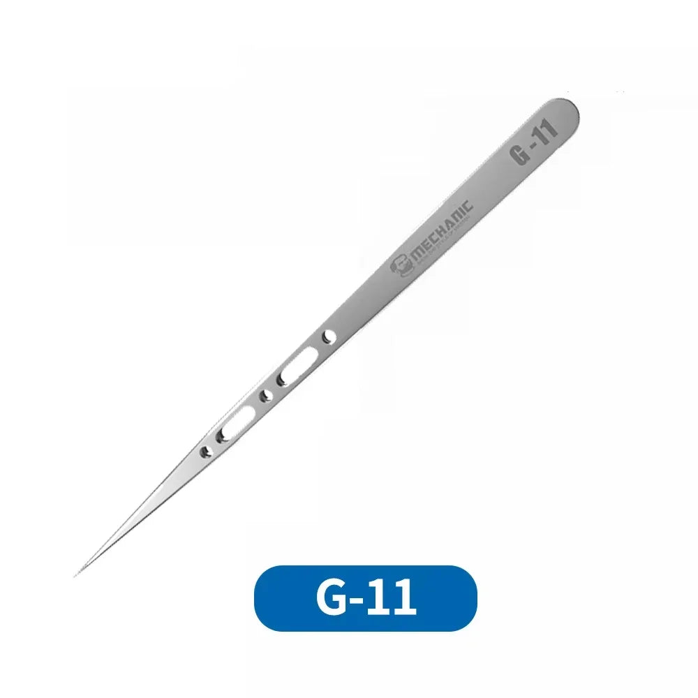 MECHANIC G-11/15 Anti-magnetic Tweezers Ultra Fine Tip Precision Tweezers for Jumping Wire Clamping IC SMD Mobile Phone Repair