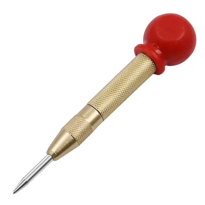 Automatic center punching woodworking marking tool, metal drill bit woodworking pressing teeth fixed-point punching marking tool