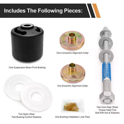 Single-Pivot Bushing Kit with Alignment Collars for Hendrickson QUIK-ALIGN [2]