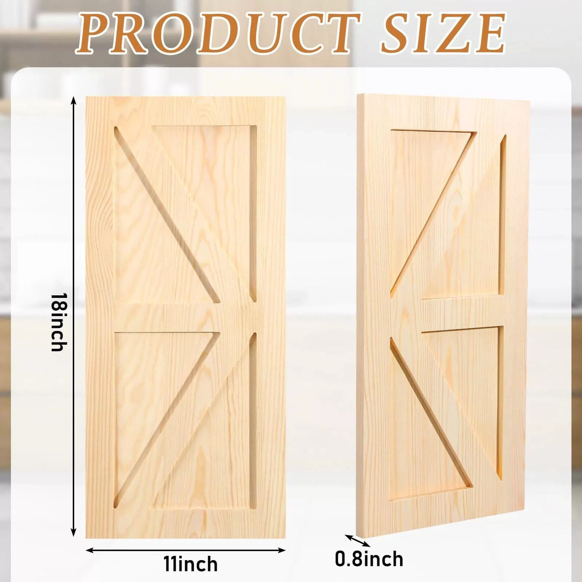 Sintuff 4 Sets 13.25'' W x 29'' H Unfinished W X H, Wood Color [2]